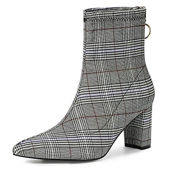 Plaid sale heel boots