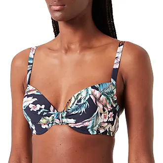 ESPRIT Women's Crosby Beach Padded Bandeau Bikini Top, Black (Black 001), 8  (Size: 34) : : Fashion