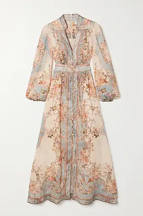 ZIMMERMANN Tiered floral-print cotton-gauze midi dress