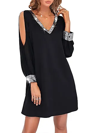 Paillettes Per Abiti Da Cocktail,Cocktail Abito Elegante Scollo A V Da  Donna Paillettes Senza Maniche Fionda Bodycon Abito Tubino Sexy Elegante  Con Paillettes A Maniche Corte, Prezzi e Offerte