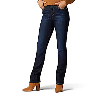Lee Women's Misses Legendary Regular Fit Straight Leg Jean, Washed Black,  18 at  Women's Jeans store