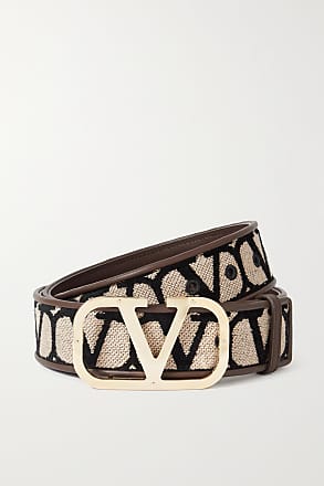 Valentino Garavani - Valentino Garavani Vlogo Reversible Leather Belt - Black - 80 - Net A Porter