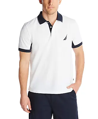 Nautica Mens Short Sleeve Color Block Performance Pique Polo Shirt :  : Clothing, Shoes & Accessories