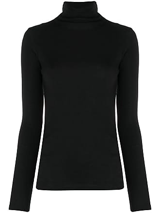 Vince roll-neck cotton blouse - women - Cotton - L - Black