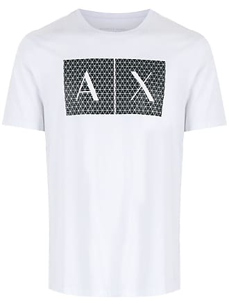 Armani Exchange Collegiate Logo Oversize Jersey T-Shirt in Off White