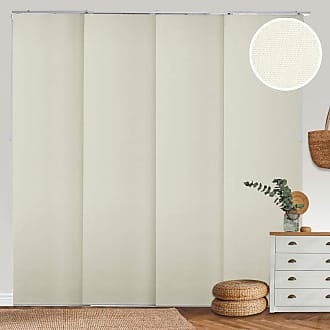 Chicology Blinds for Sliding Glass Doors, Temporary Wall, Closet Curtain, Room Door, Room Divider, Vertical Blinds, Door Blinds,Movie Night Ivory (Blackout) W:4