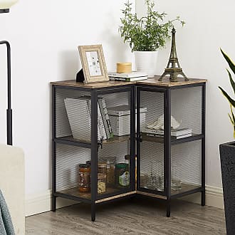 VECELO 4-Tier Ladder Corner Storage Shelf with Metal Frame, Multipurpo