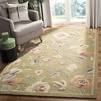 Safavieh Newbury Collection NWB8704 Floral Country Non-Shedding Stain Resistant Living Room Bedroom Area Rug Ivory Gold 3' x 5' 