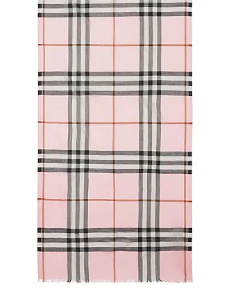 Burberry Lightweight Monogram & Check Wool-Silk Scarf