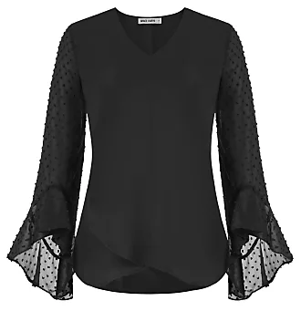 YLDZSUP Camicetta in Chiffon Top Stampa Casual Allentato Marrone Donna  Farfallino Leopardato Collo Manica Lunga Camicia 3/4 da Donna Camicie con  Colletto a Tunica abbottonate : : Moda