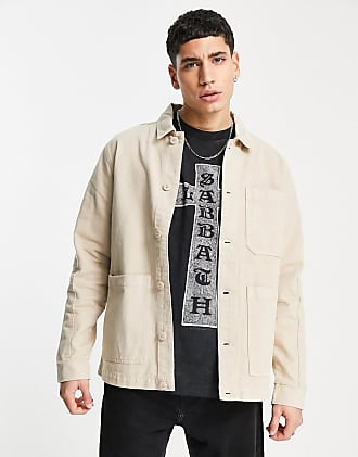 Topman chore jacket in stone-Neutral