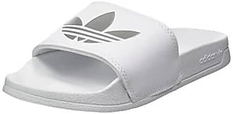 Damen Schuhe Flache Schuhe Zehentrenner und Badelatschen adidas Synthetik Lite adilette in Weiß 