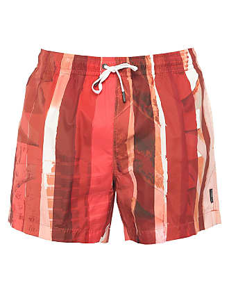 Ermenegildo Zegna Shorts Aus Technostoff Mit Logo in Rot für Herren Herren Bekleidung Bademode Boardshorts und Badeshorts 