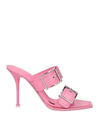 Alexander McQueen sculpted-heel leather sandals - Pink