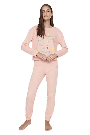 Women's Coral Shire Square Brushed Cotton Pyjama Set By BRITISH BOXERS