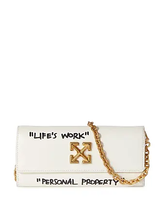 Off-White Jitney Life's Work Quote Leather French Wallet