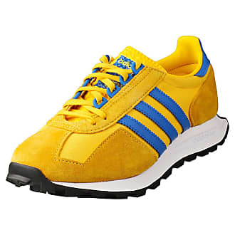 yellow blue adidas trainers