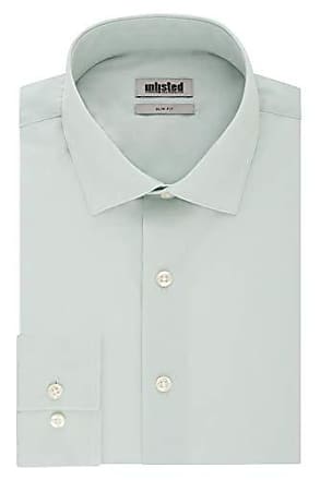 Kenneth Cole Kenneth Cole Unlisted Mens Dress Shirt Slim Fit Solid, Moss, 14-14.5 Neck 32-33 Sleeve
