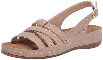 Easy Street Womens Sling Back Sandal, Natural, 8.5 X-Wide