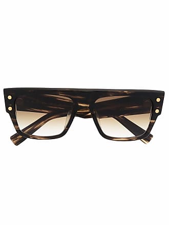 Balmain Imperial Acetate & Titanium Rectangle Sunglasses, Amb-Gld, Women's, Sunglasses Square Sunglasses