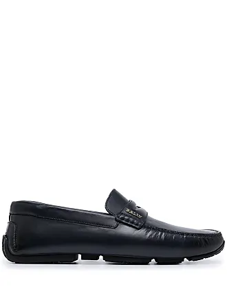 Bally logo-plaque leather loafers - Black