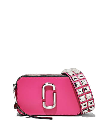 Marc Jacobs Snapshot Bag In Baby Pink And Red Leather With Polyurethane  Coating