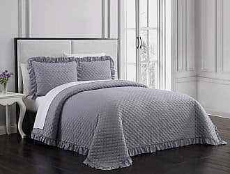 Geneva Home Fashion Gweneth Quilt Set, Queen, Grey