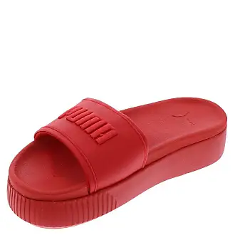 Red puma best sale slides with fur