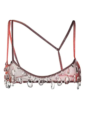 Ludovic DE Saint Sernin Crystal-embellished Chainmail bra top