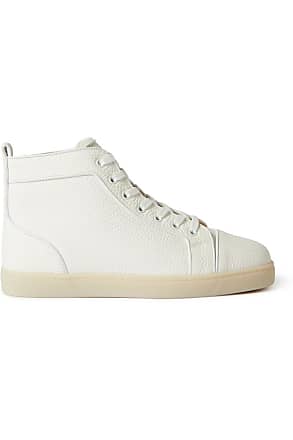 Louis Orlato Rubber-Trimmed Mesh and Full-Grain Leather High-Top Sneakers