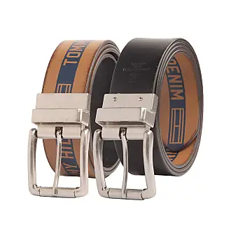Tommy Hilfiger Men's 32MM Wide Braided Belt Tan