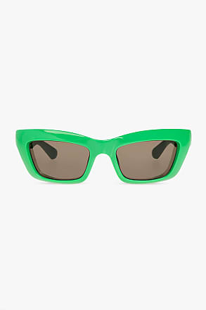 Angle Cat Eye Sunglasses in Green - Bottega Veneta