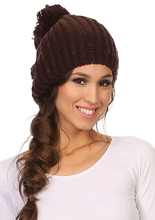 brown bobble hat ladies