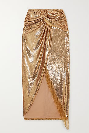 ba&sh Skirt - Metallic Gold Maxi Skirt - Size 3 - NWT