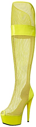 Ellie Shoes Womens 609-Ivy Boot, Yellow, 10 B Us