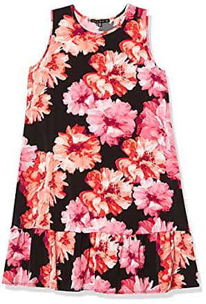 Tiana B. Tiana B Womens Floral Jersey a-line Swing Dress, Black/fu 10