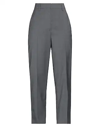Alexander Wang Grey Wool and Mohair Blend Tie Front Tapered Pants