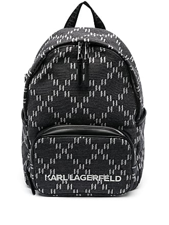 Karl Lagerfeld, K/Monogram Jacquard Camera Bag, Man, Grey, Size: One Size