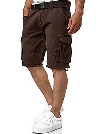 INDICODE Herren Leinen Shorts mit Kordel S-XXL kurze Hose Bermuda Cargo Jeans 
