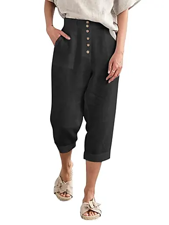 Pantaloni Corti Pantaloncini Donna Nero Slim Eleganti Safari Cintura 50988