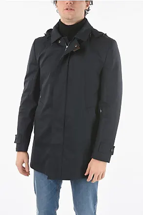 Corneliani detachable-hood padded jacket - Black