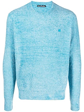 Blue Kex Kliminik bow-jacquard wool-blend sweater