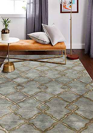Grey Bashian Chelsea collection ST261 hand tufted 100% wool area rug 2.6 x 8