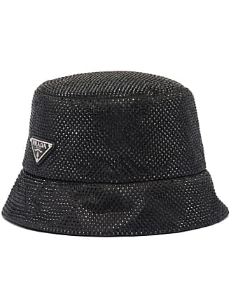 PRADA, Enamelled Metal Triangular Logo Quilted Bucket Hat, Men