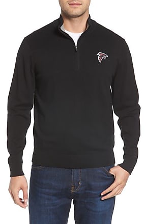 Men's Cutter & Buck Heather Gray Atlanta Falcons Throwback Logo Mainsail Sweater-Knit Full-Zip Jacket Size: Small