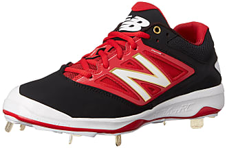 new balance red and black cleats