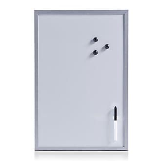 quadratisch Weiß-Pinnwand Glas-Magnettafel 35 x 35 cm mit Stift und Magneten 