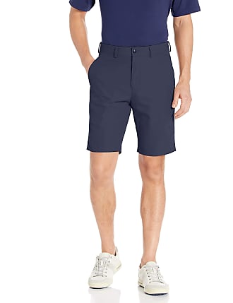 Louis Raphael Mens Flat Front Performance Soil Wicking Golf Short, Peacoat Navy, 32W