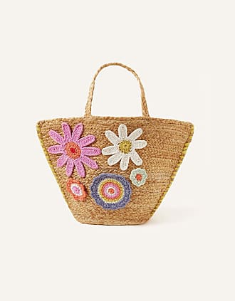 NWT Tory Burch Perry Floral Embroidered Straw Tote Bag