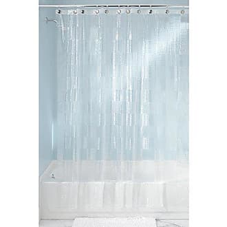 clear iDesign PVC-Free Peva 3-Gauge Shower Curtain Liner PEVA 183 x 183 cm 